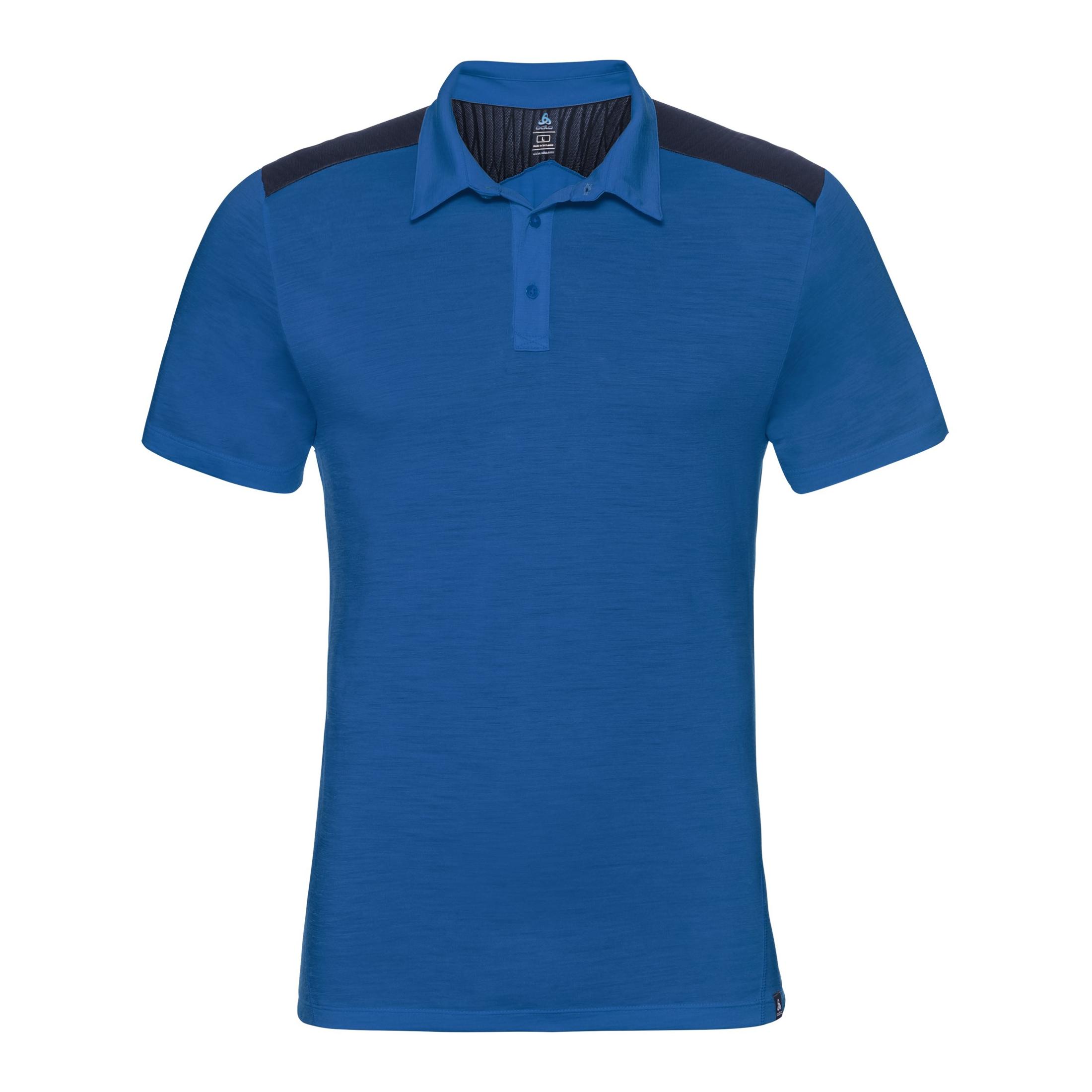 Odlo Polo Manches Courtes Saikai Ceramiwool Bleu S 