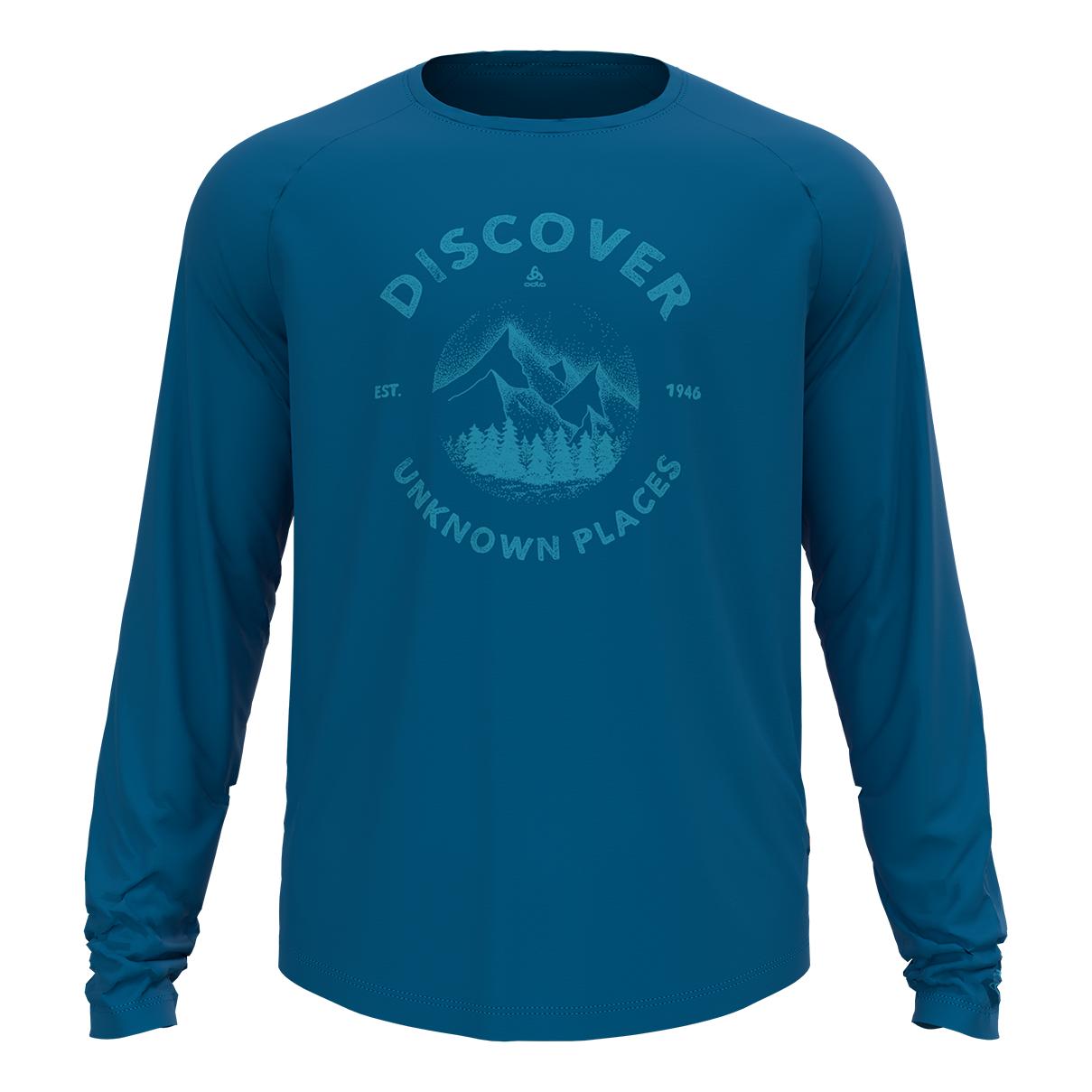 Odlo Concord T-Shirt Long Sleeves Crew Neck Bleu S 