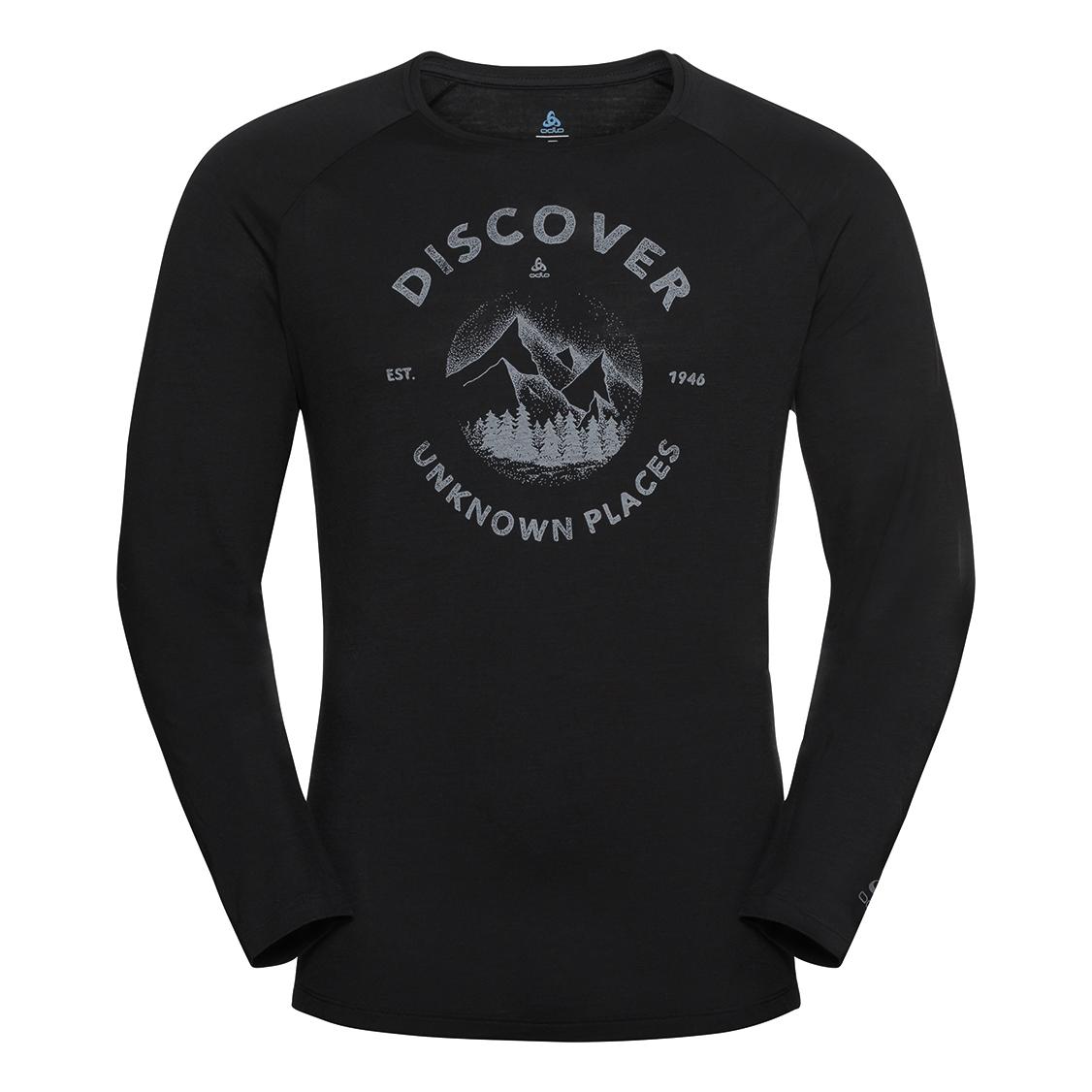 Odlo Concord T-Shirt Long Sleeve Crew Neck Noir S 