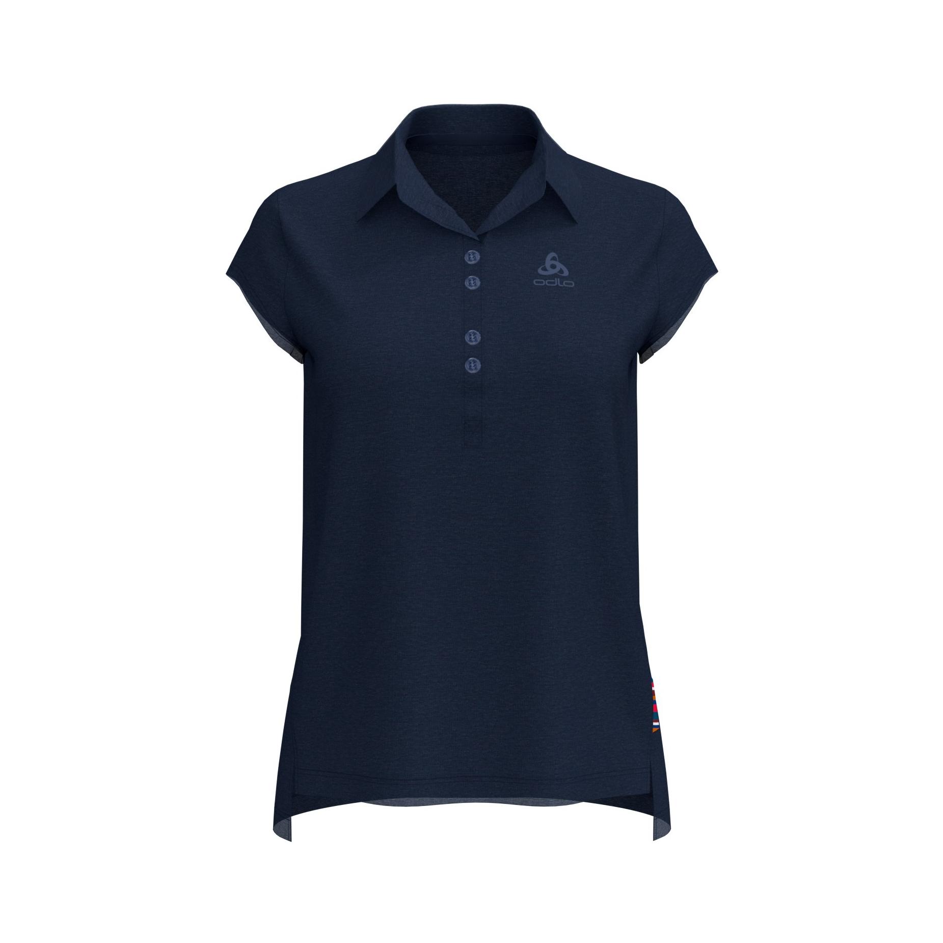 Odlo Polo Manches Courtes Ceramiwool Bleu foncé M 