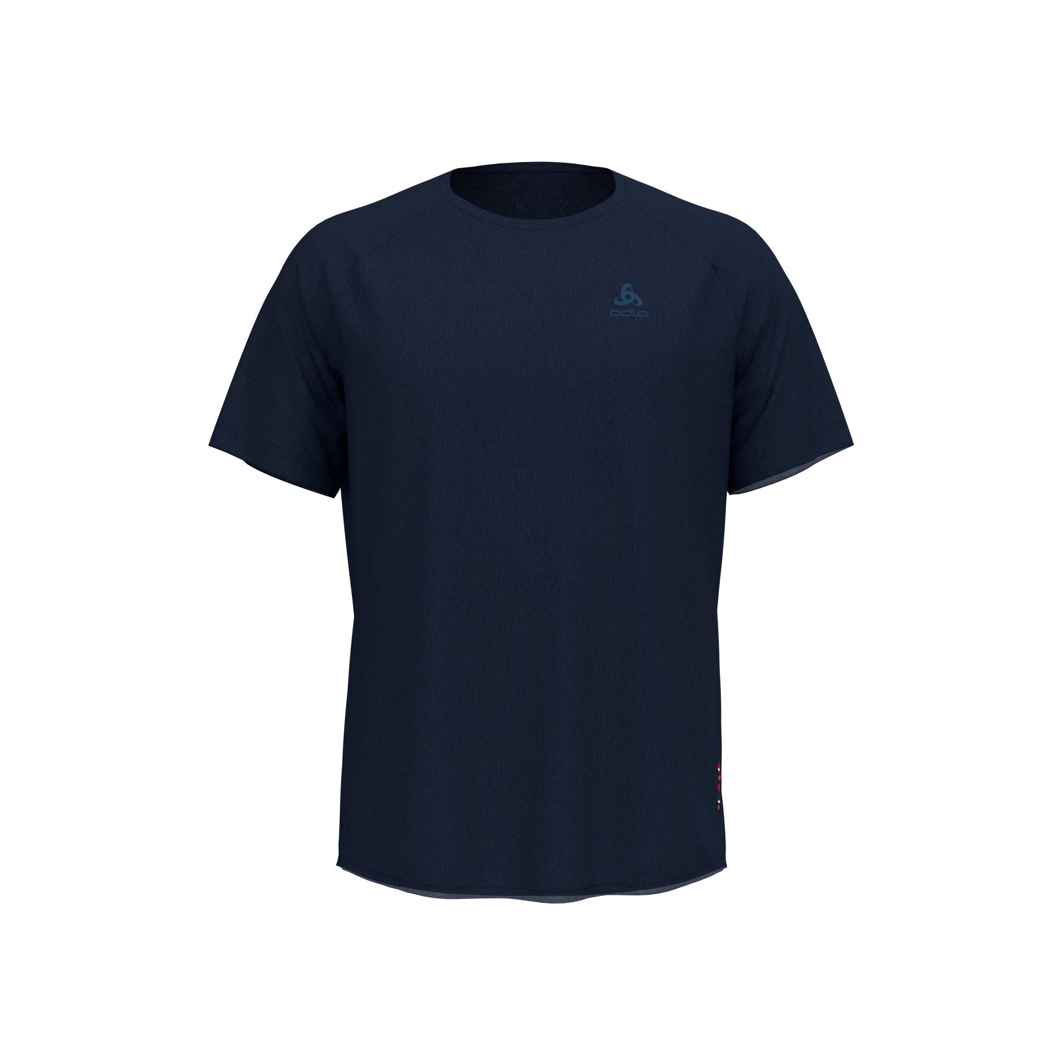Odlo T-Shirt Manches Courtes Ceramicool Bleu marine S 