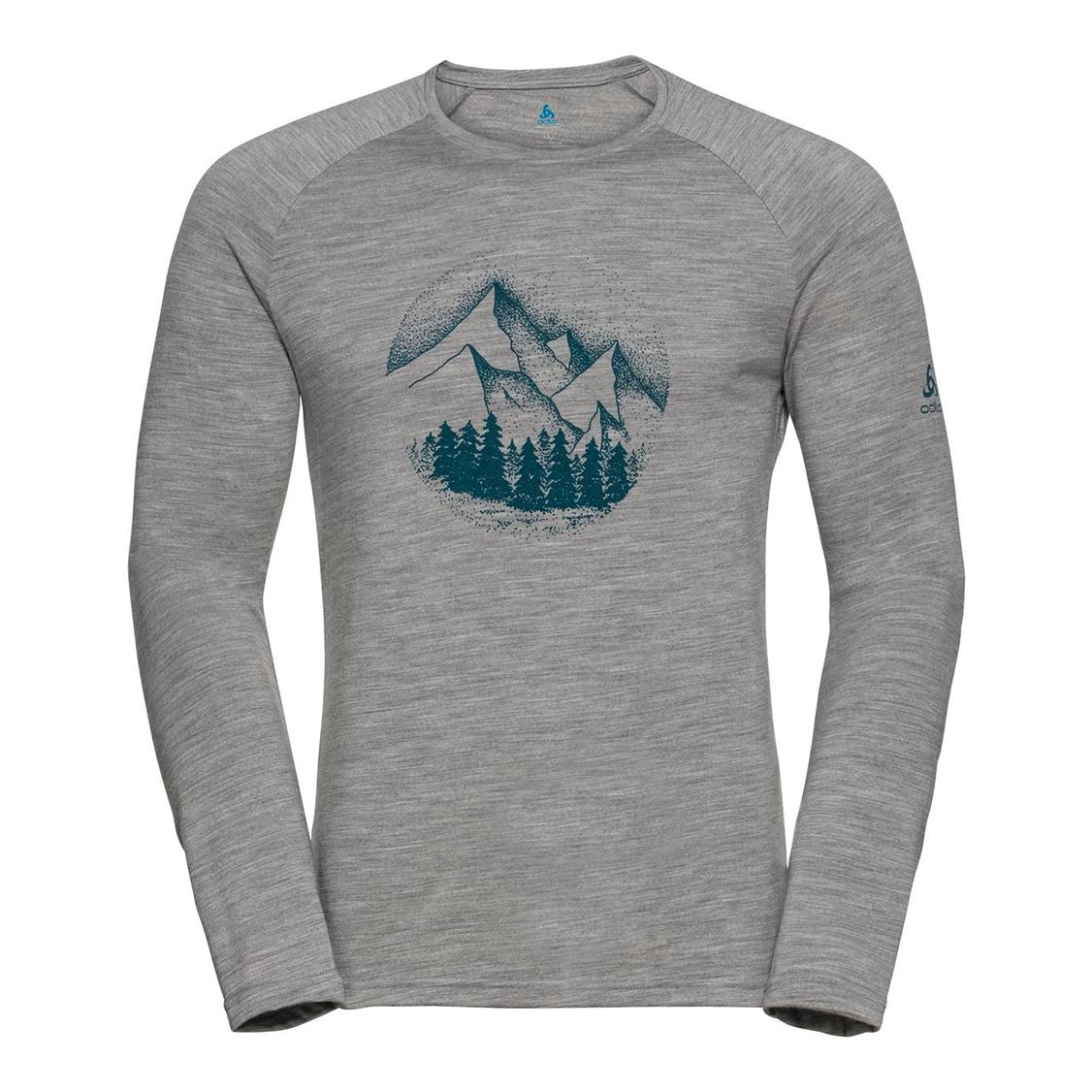 Odlo T-Shirt Long Sleeves Crew Neck Alliance Gris clair M 
