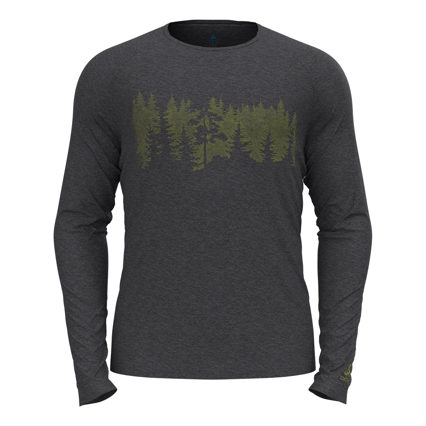 Odlo T-Shirt Long Sleeve Crew Neck Concord Plus Forest PR Gris XL 