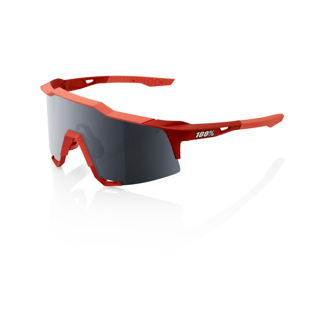 100% SPEEDCRAFT - Soft Tact Coral - Black Mirror Lens Rouge 