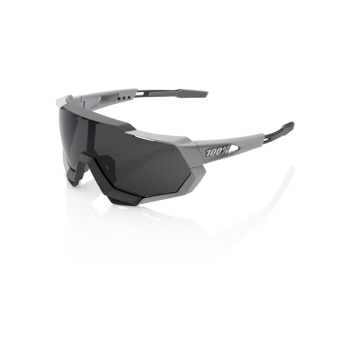 100% SPEEDTRAP Soft Tact Stone Grey Smoke lens Gris 
