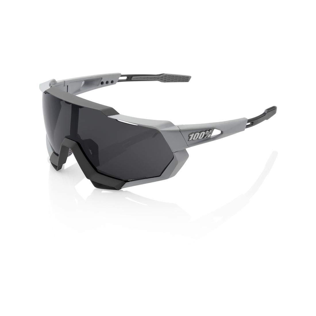 100% SPEEDTRAP - Soft Tact Stone Grey - Smoke Lens Gris 