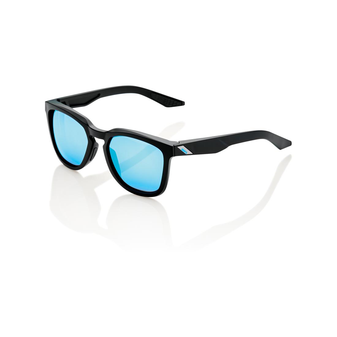 100% HUDSON - Matte Black - HiPER Blue Multilayer Mirror Lens Bleu 