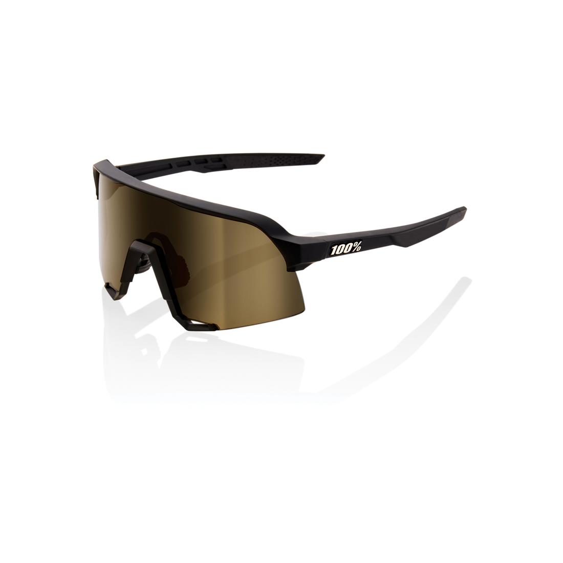 100% S3 - Soft Tact Black - Soft Gold Lens Noir 