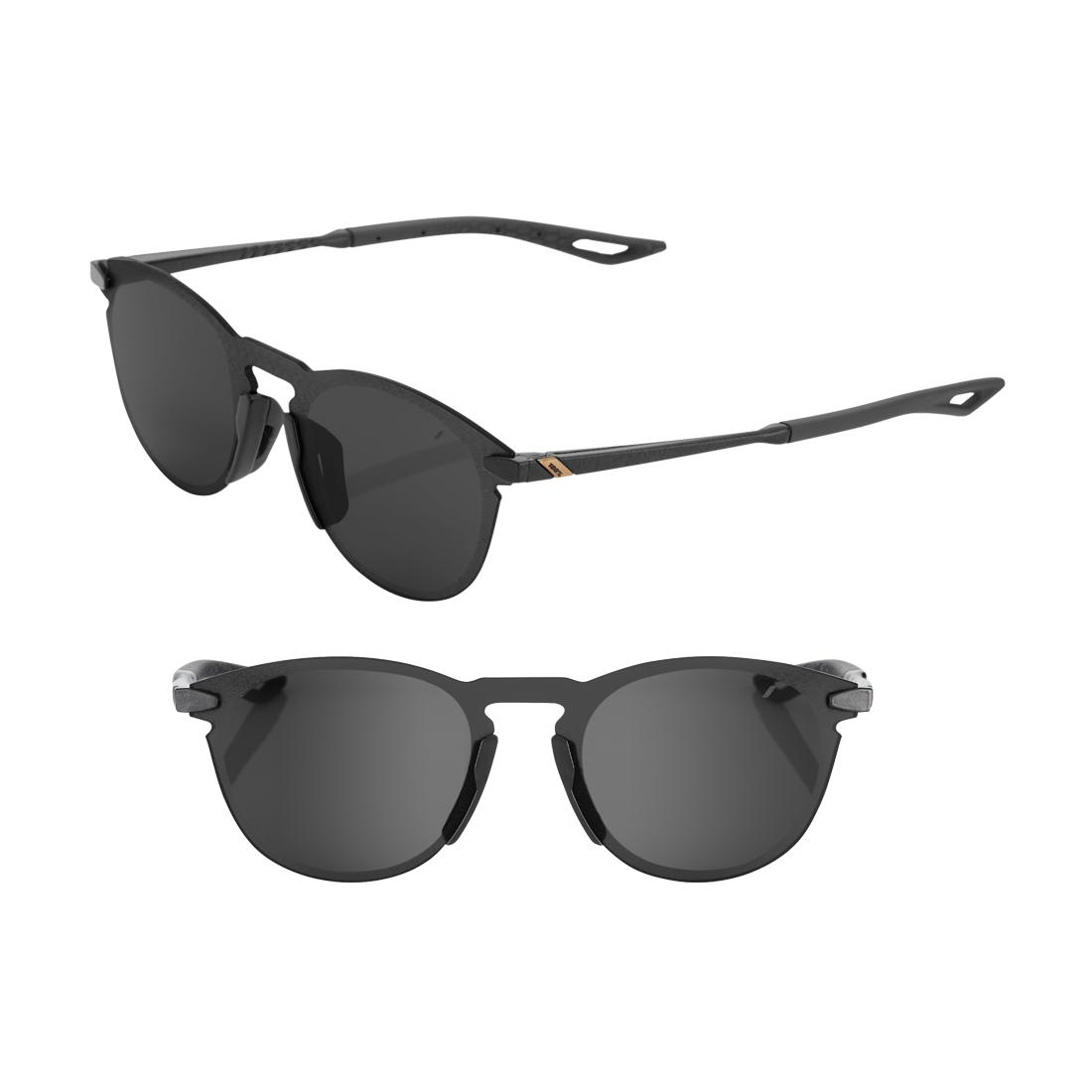 100% LEGERE Round - Polished Black - Smoke Lens Noir 