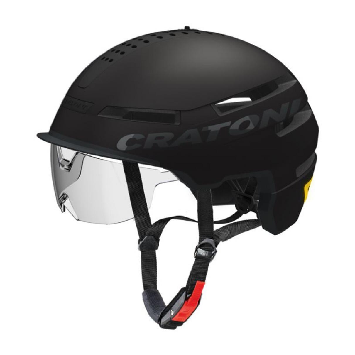 Cratoni Casque connecté smartride (Speedbike) Noir mat S/M 
