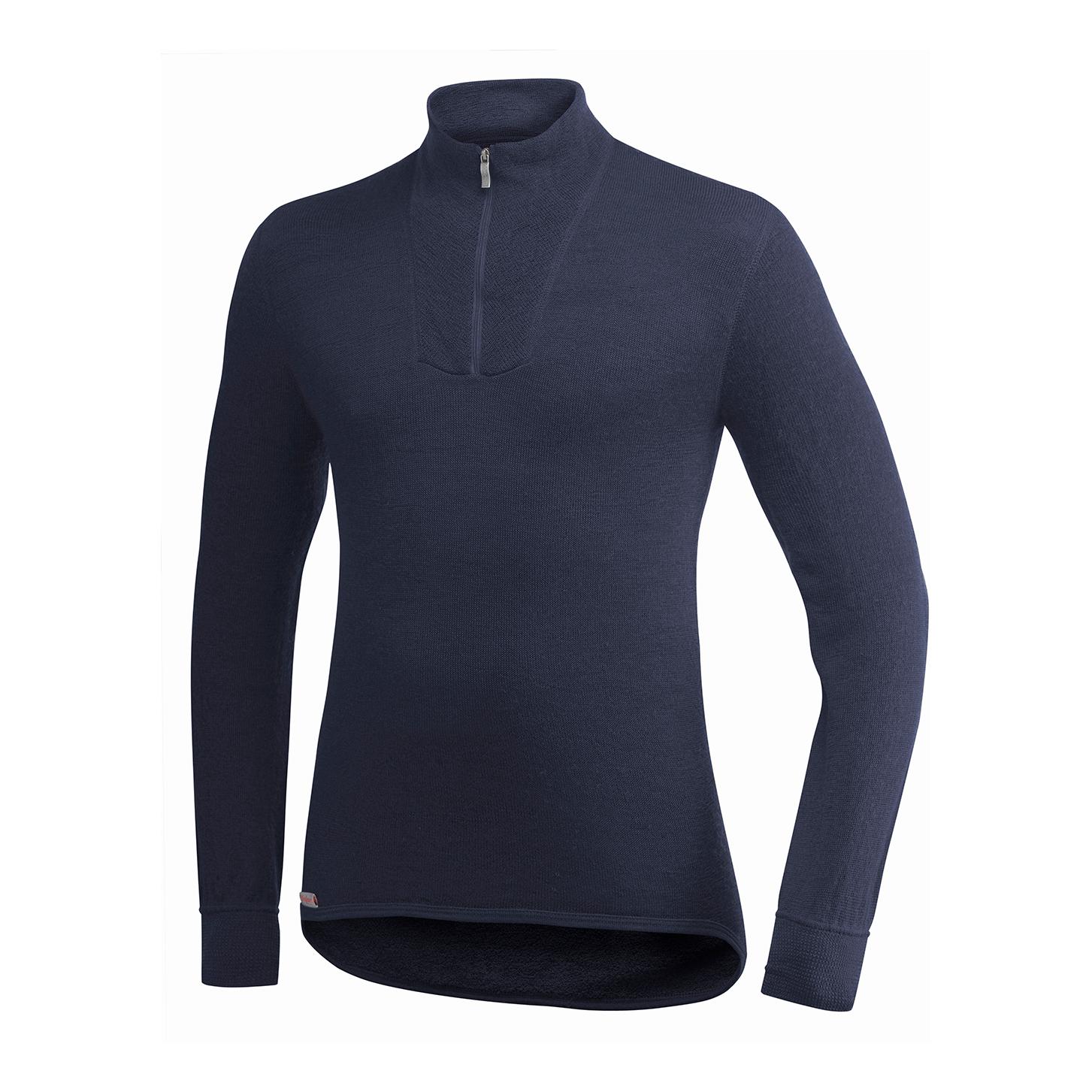 Woolpower Zip Turtleneck 200 Bleu foncé M 