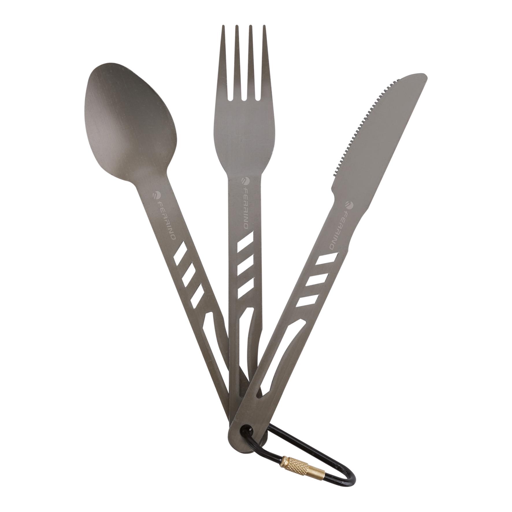 Ferrino Set Cutlery Alu Gris 