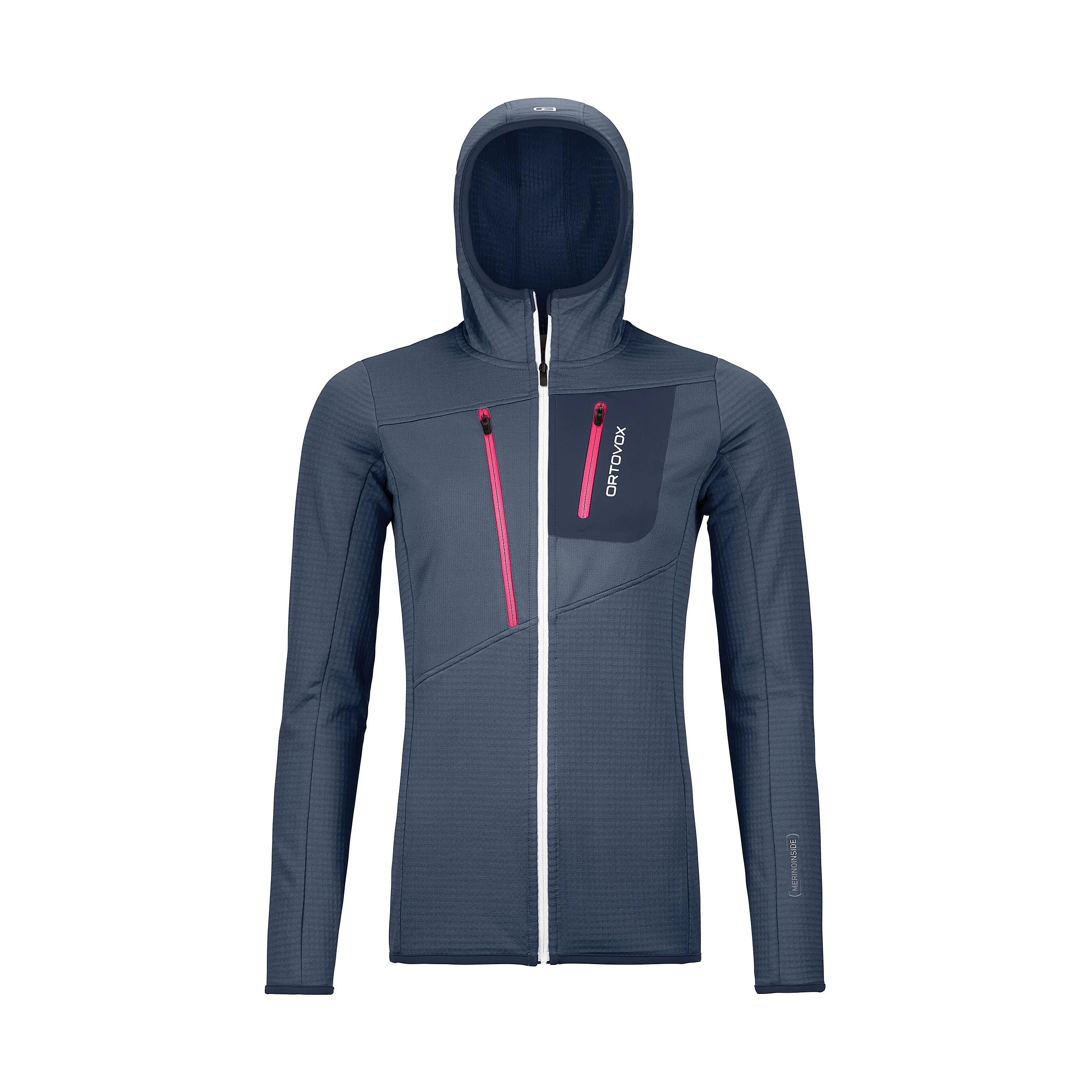 Ortovox Fleece Grid Hoodie Bleu nuit XS 