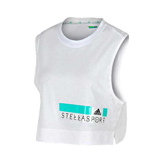 Adidas Stella Sport Cropped Tank Blanc M 