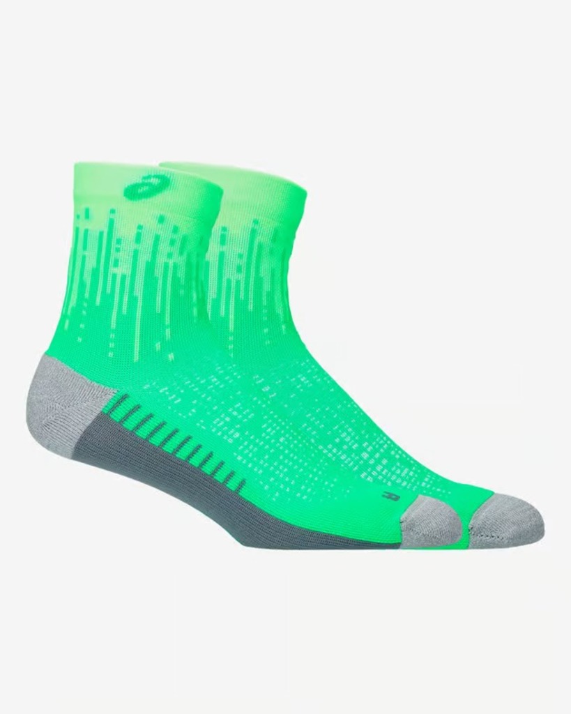 Asics Vert Performance Run Sock Quarter Green