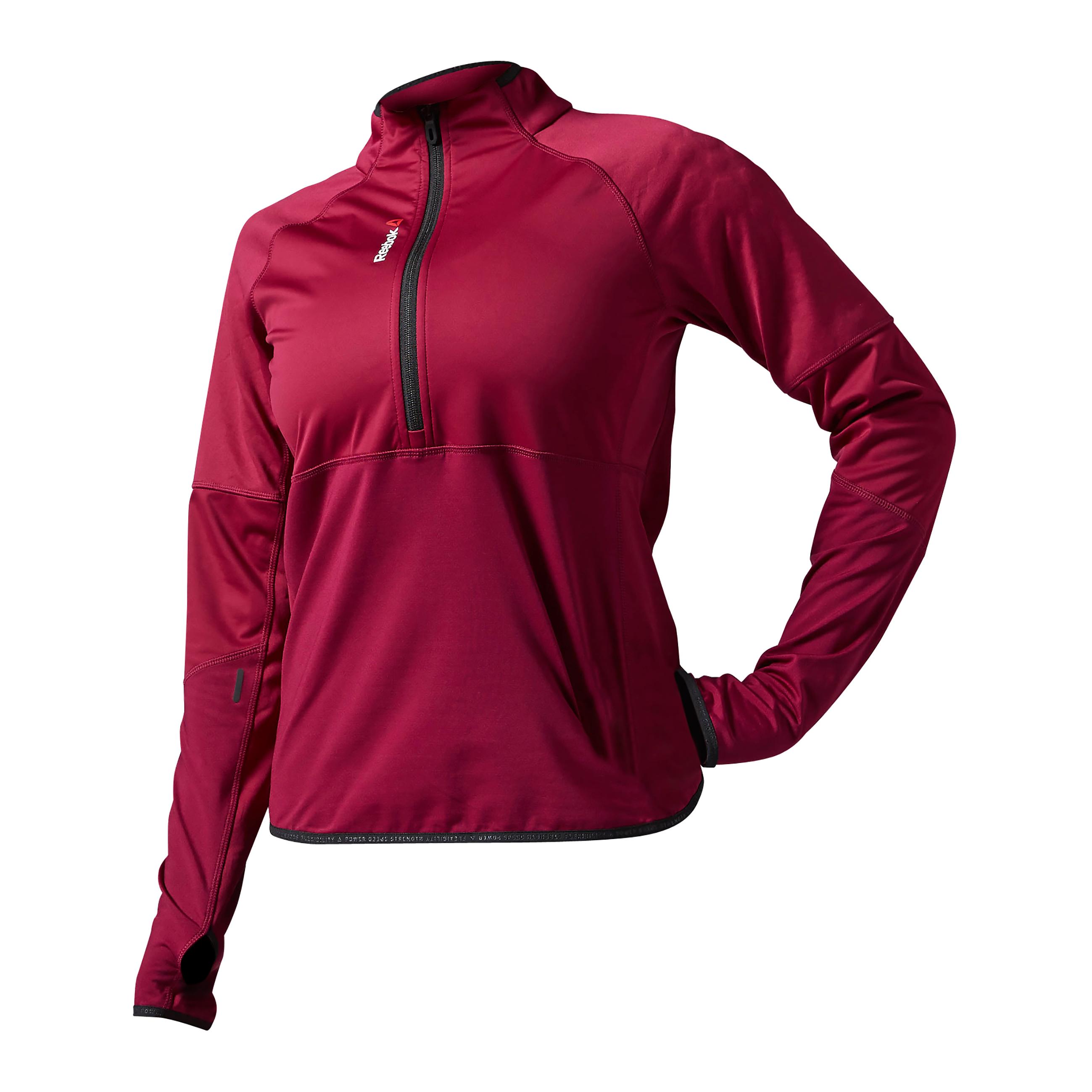 Reebok One Series Hexawarm Qtr Zip Rebber Bordeaux XS 