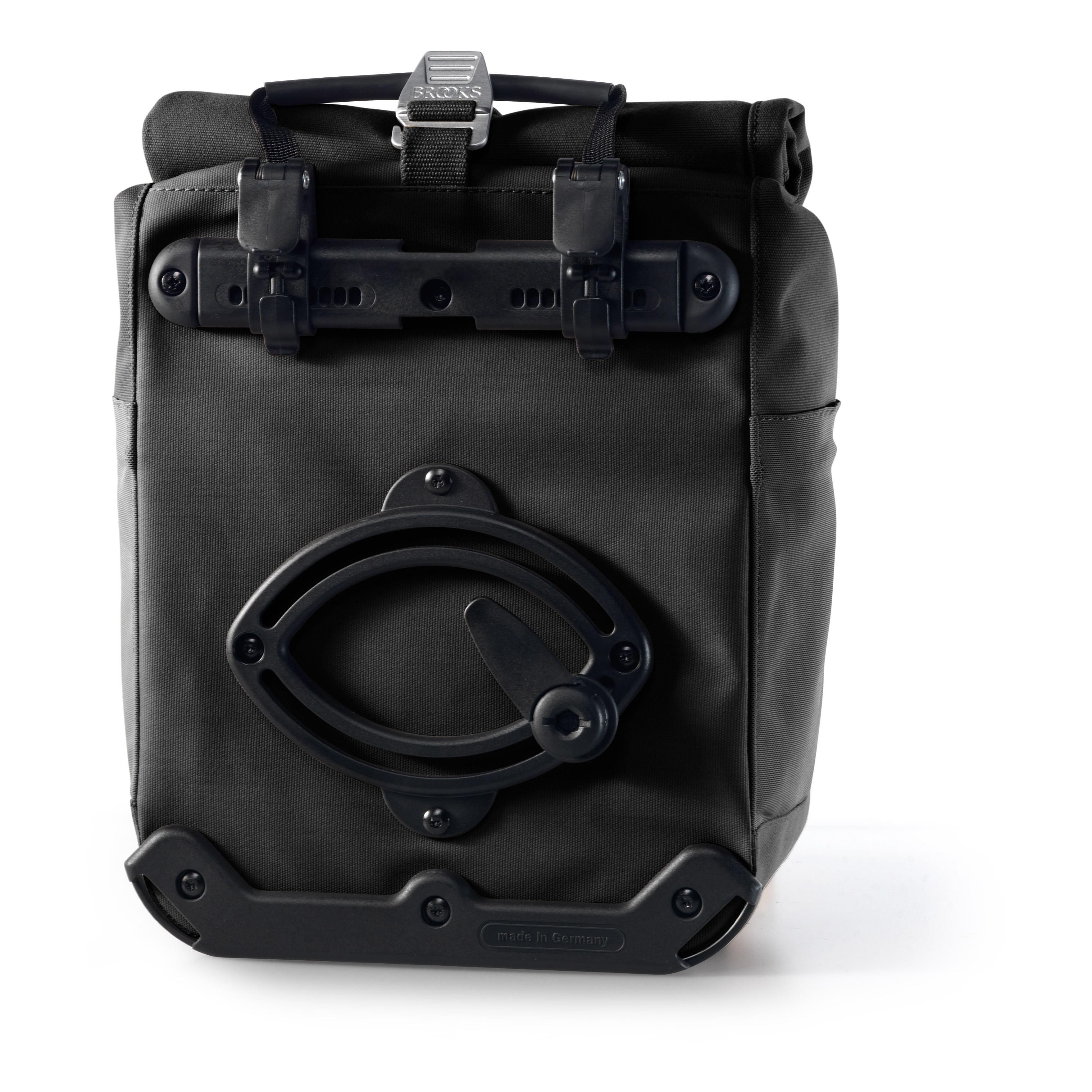 Brooks england norfolk front travel panniers with roll top black