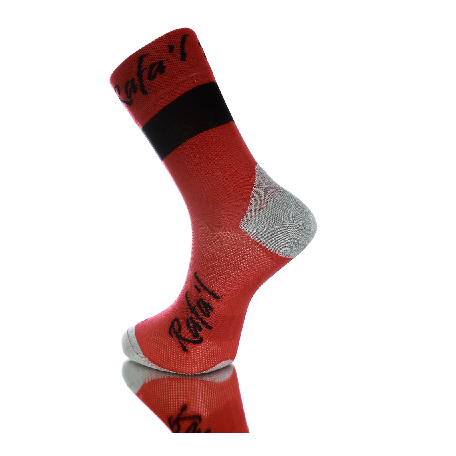 Rafal Soquettes Hautes Carbone Celeste 2 Rouge 35/38 