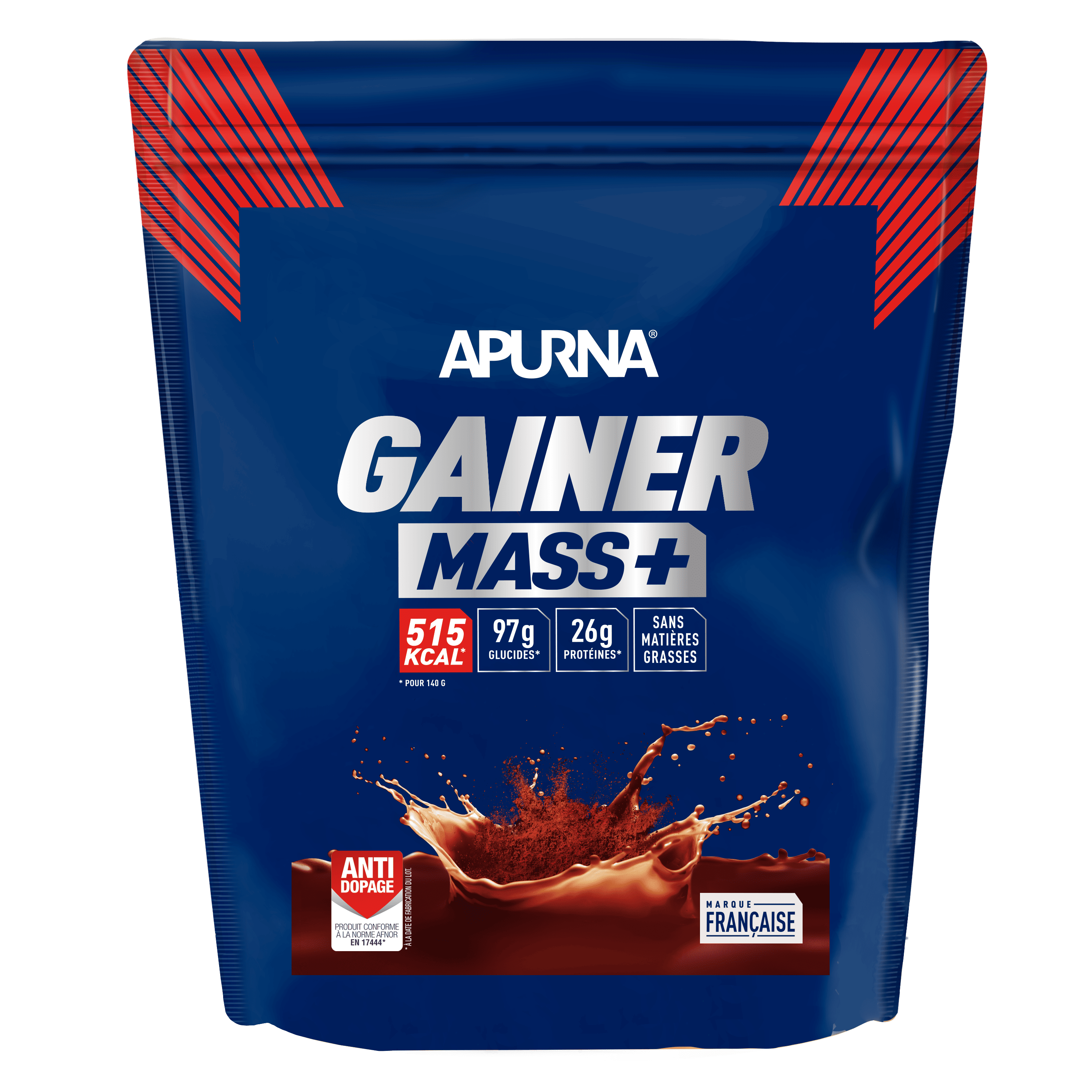 Apurna Gainer Mass Plus - Chocolat - Doypack 1.1 Kg