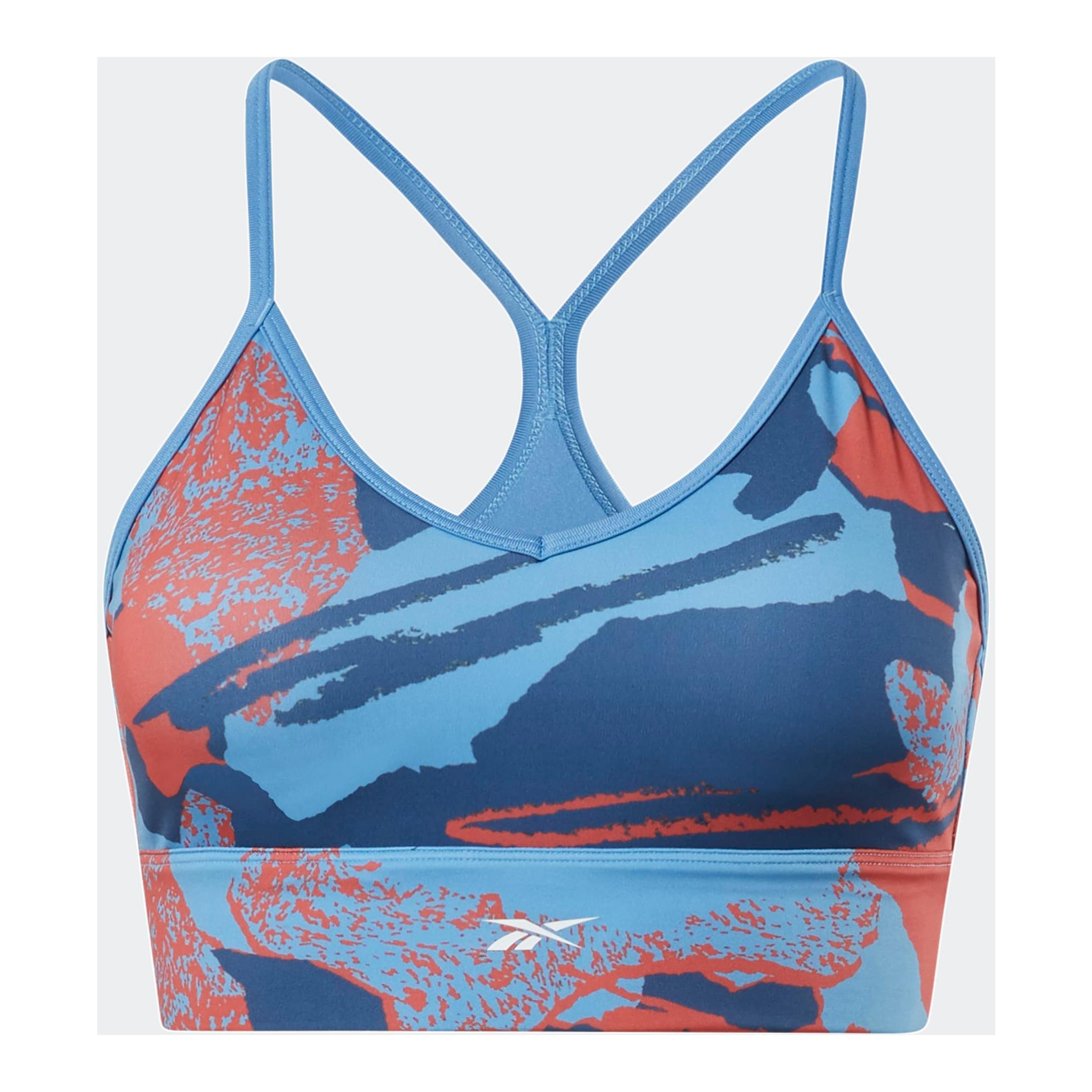 Reebok Wor Aop Tri Back Bra Bleu XS 