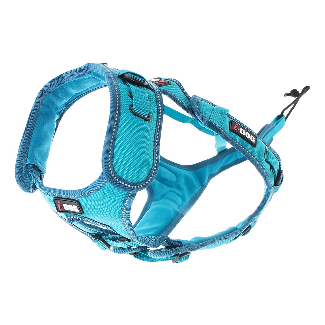 I-Dog Harnais Réglable X-Back Phonix ALM - L Bleu ciel 