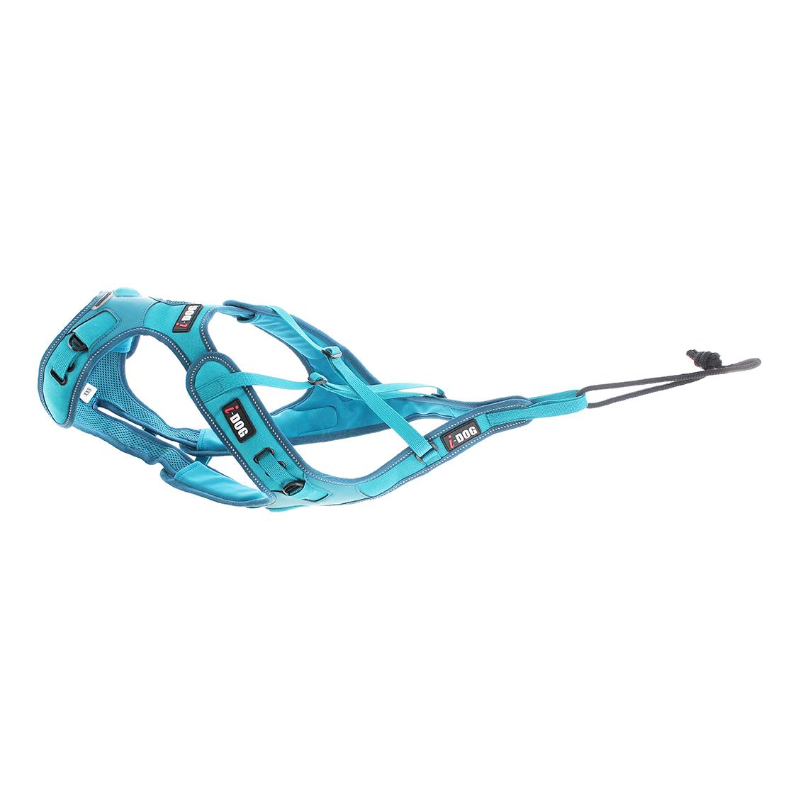 I-Dog Harnais Réglable X-Back Phonix ALM - S Bleu ciel 
