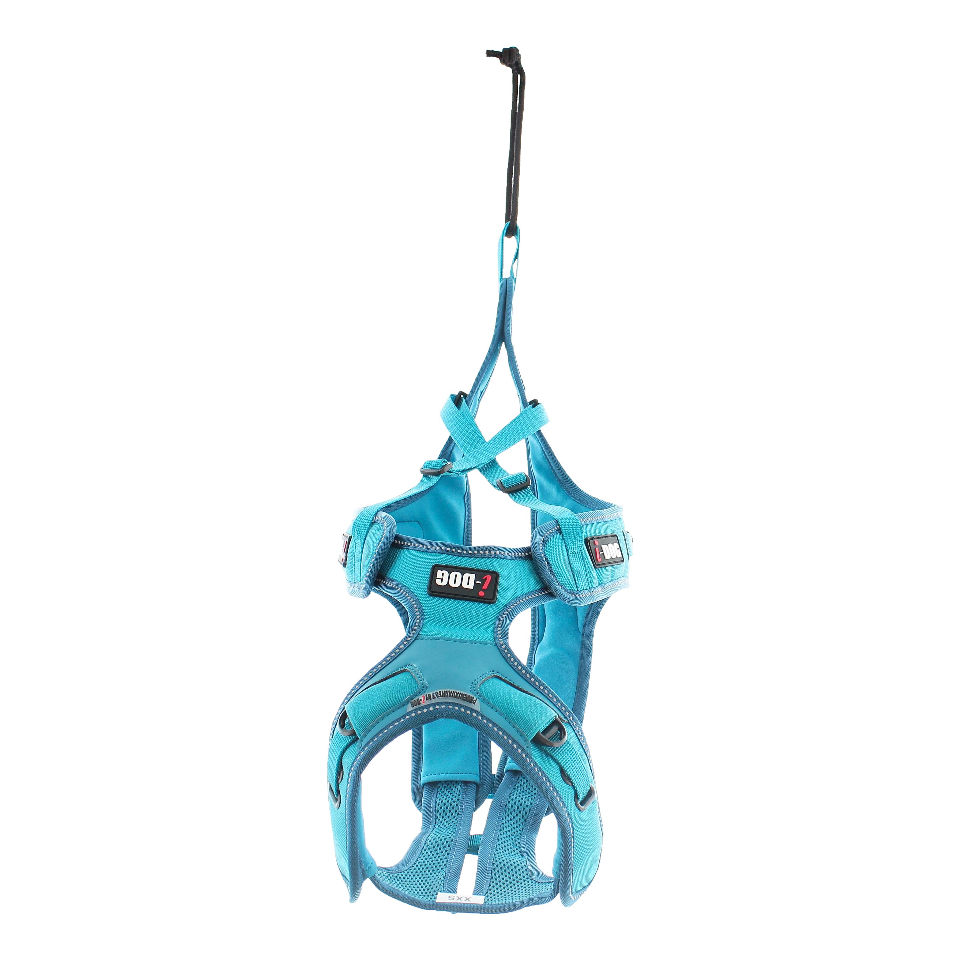 I-Dog Harnais Réglable X-Back Phonix ALM - XS Bleu ciel 