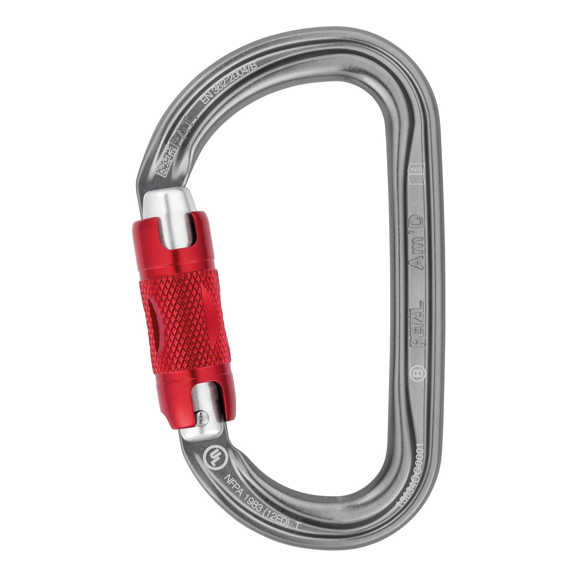 Petzl Mousqueton Am D - Twist-Lock Gris 