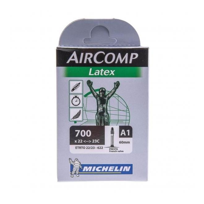 Michelin Chambre à air ROUTE A1 AIRCOMP LATEX 700x22/23 Valve Presta 60mm 