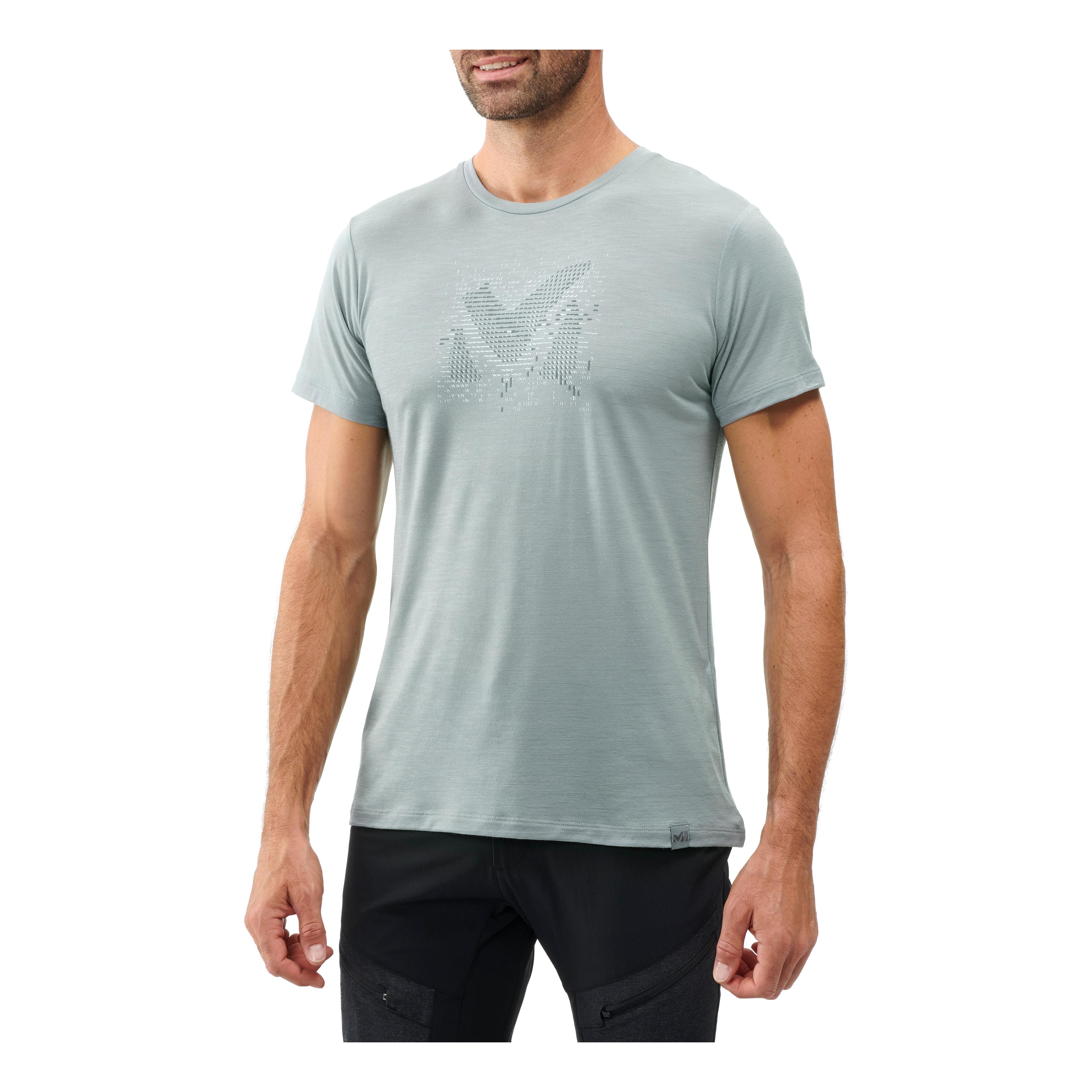 Millet Density Wool T-Shirt Short Sleeves Gris clair S 