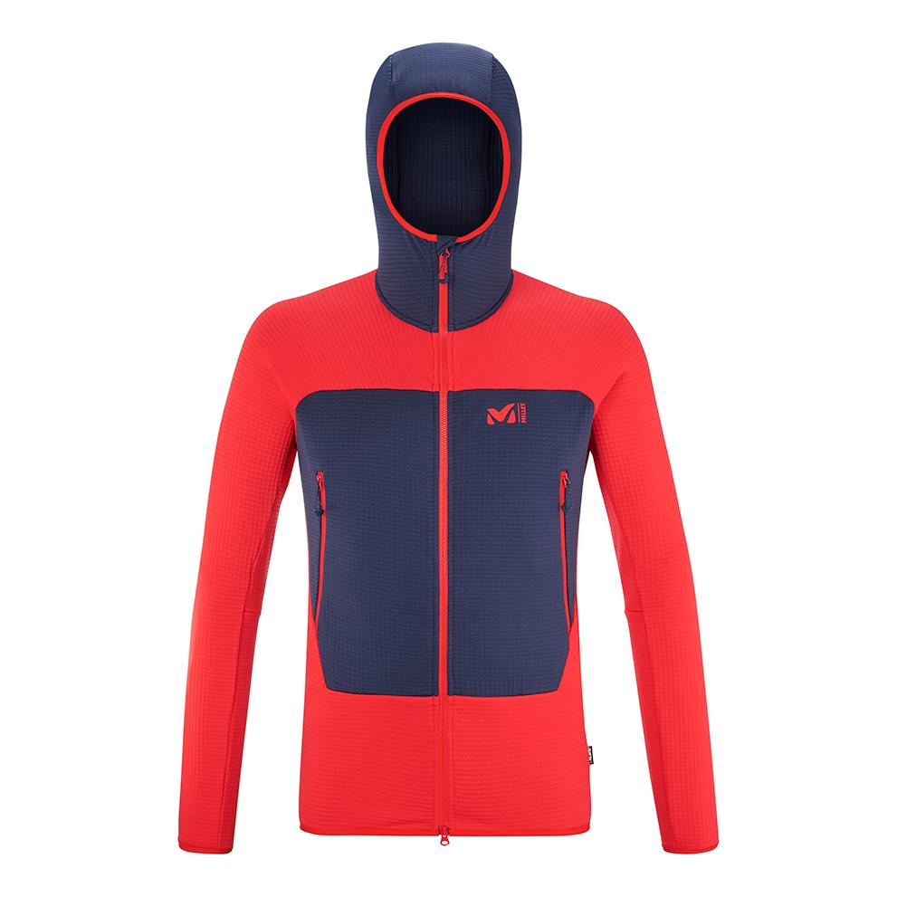 Millet Fusion Grid Hoodie Rouge XL 