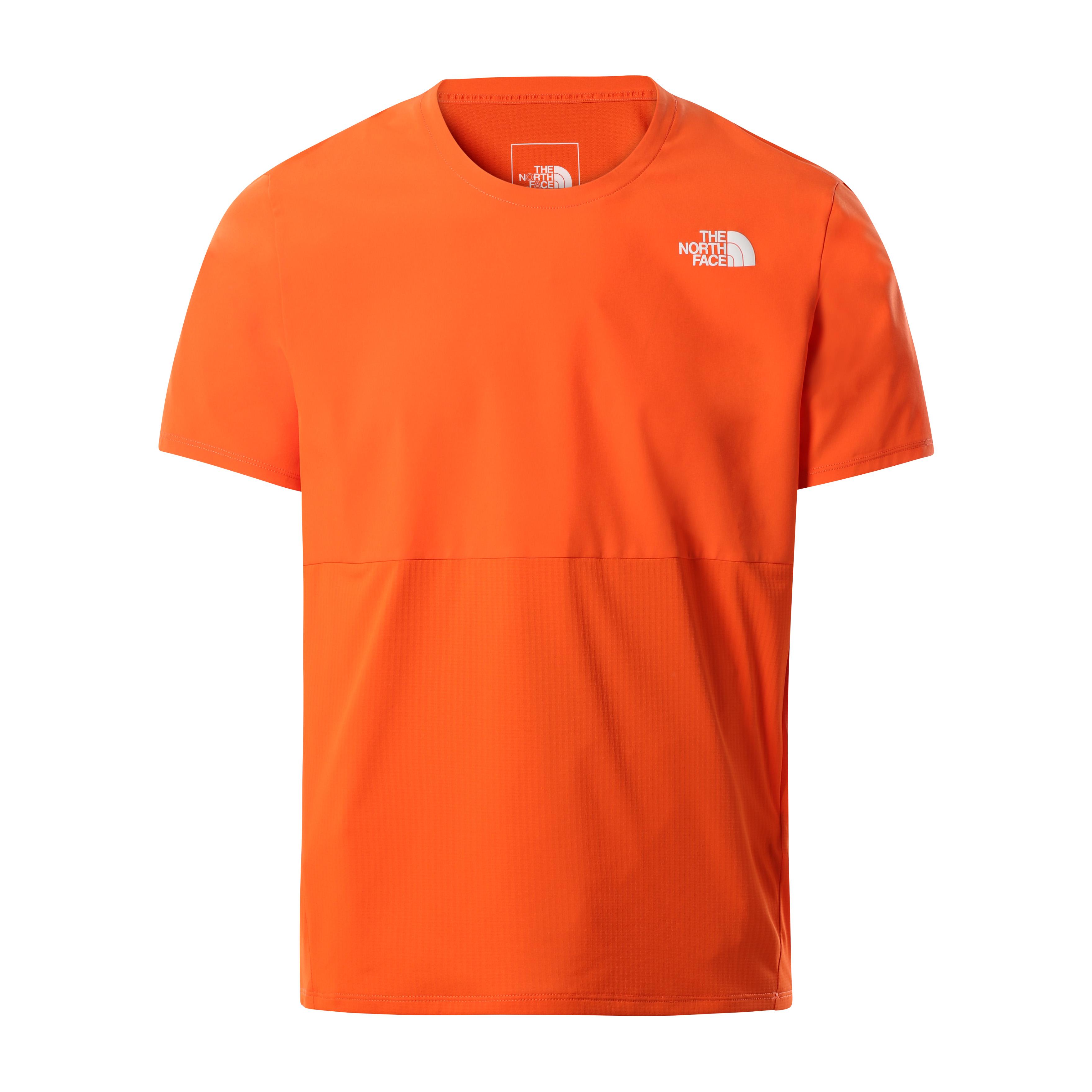 The North Face True Run Short Sleeve Shirt Orange S 