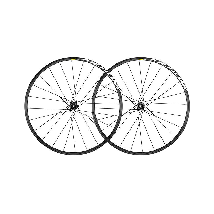 Mavic Paire de Roues Aksium - Freinage Disques (Centerlock) - Pneus Noir 