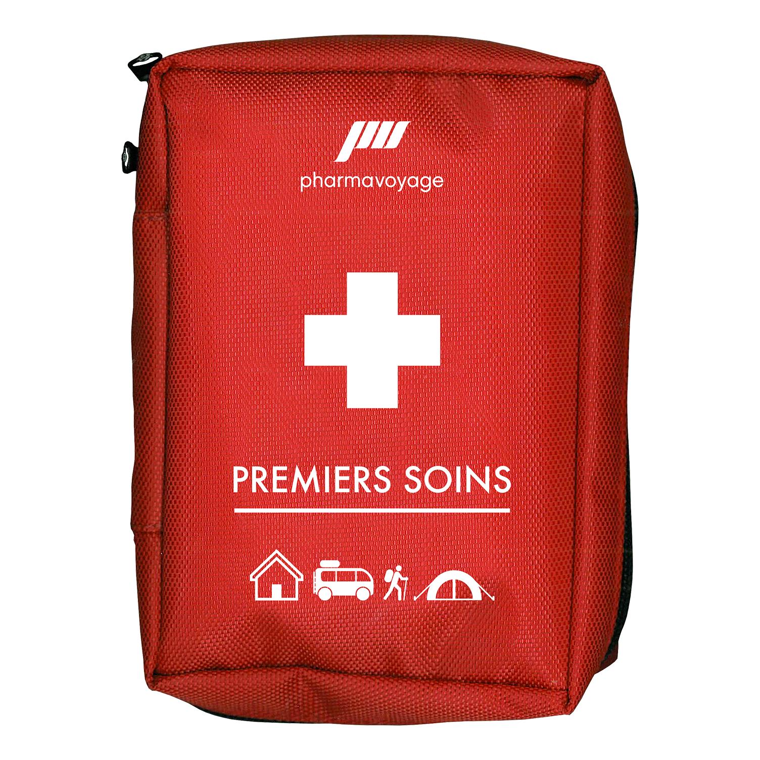 Pharmavoyage Trousse de secours Premiers Soins Rouge 