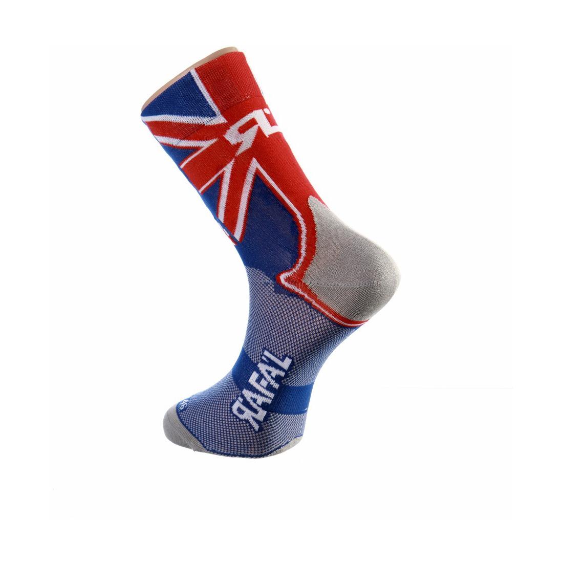 Rafal Soquettes Hautes Carbone Selection Grande Bretagne Bleu 43/46 