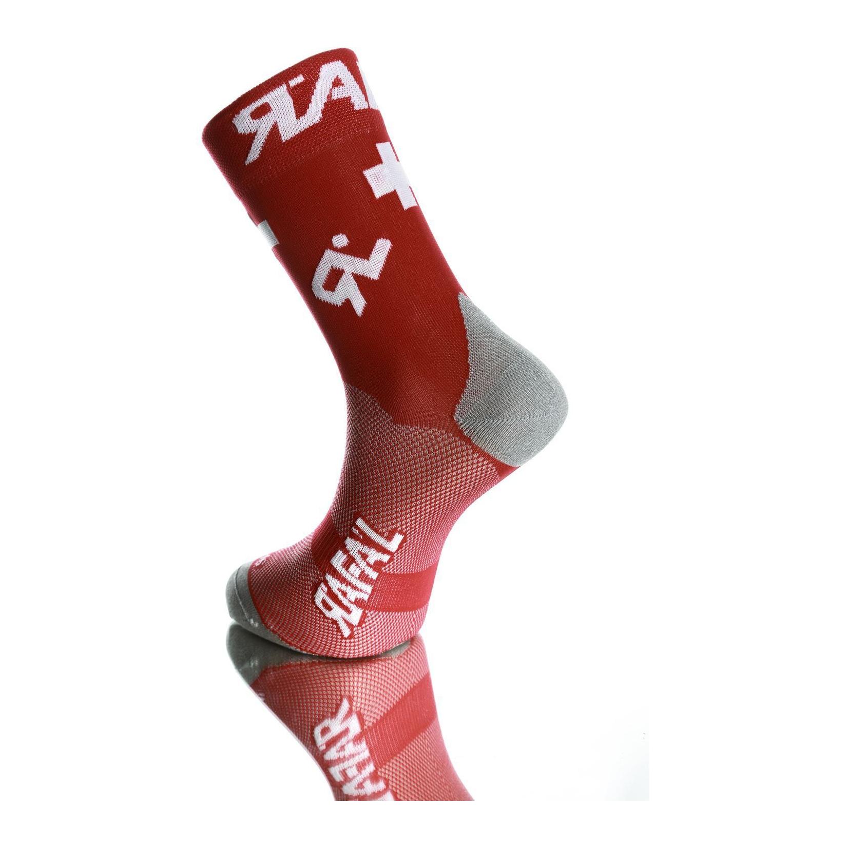 Rafal Soquettes Hautes Carbone Selection Suisse Rouge 35/38 