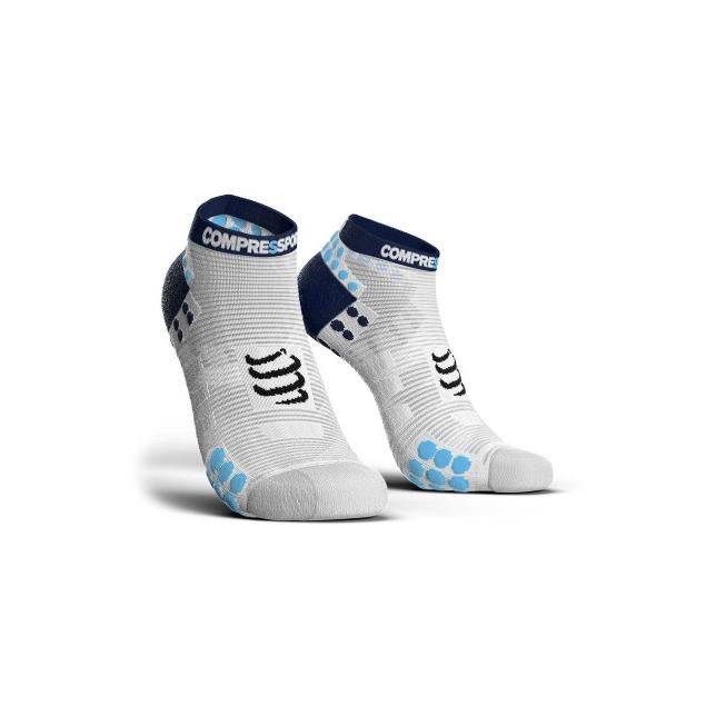 Compressport Pro Racing Socks v3.0 Run Low Cut Blanc 35/38 