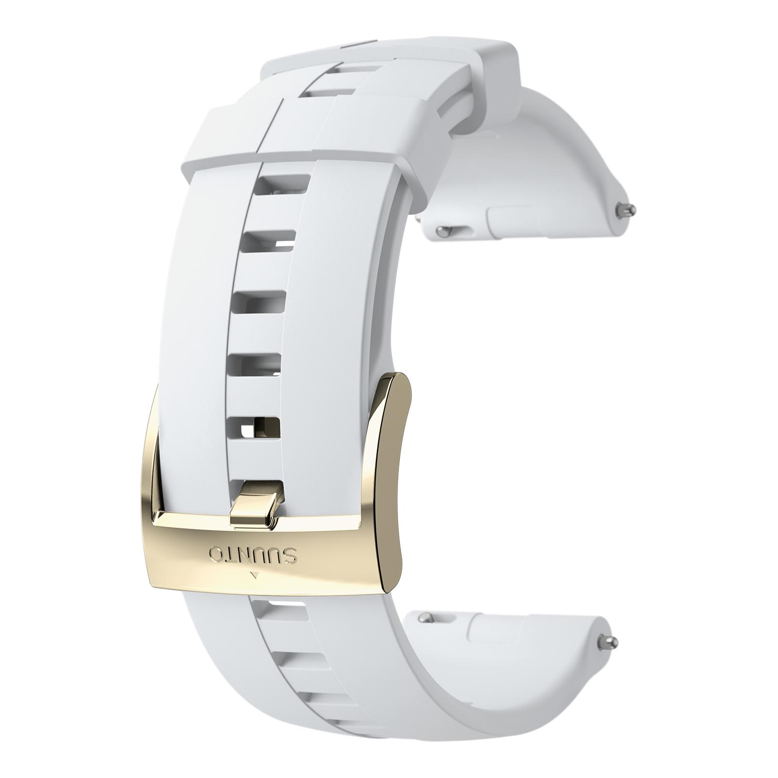 Suunto Bracelet Suunto 24mm Ath4 Silicone White Gold M Blanc 