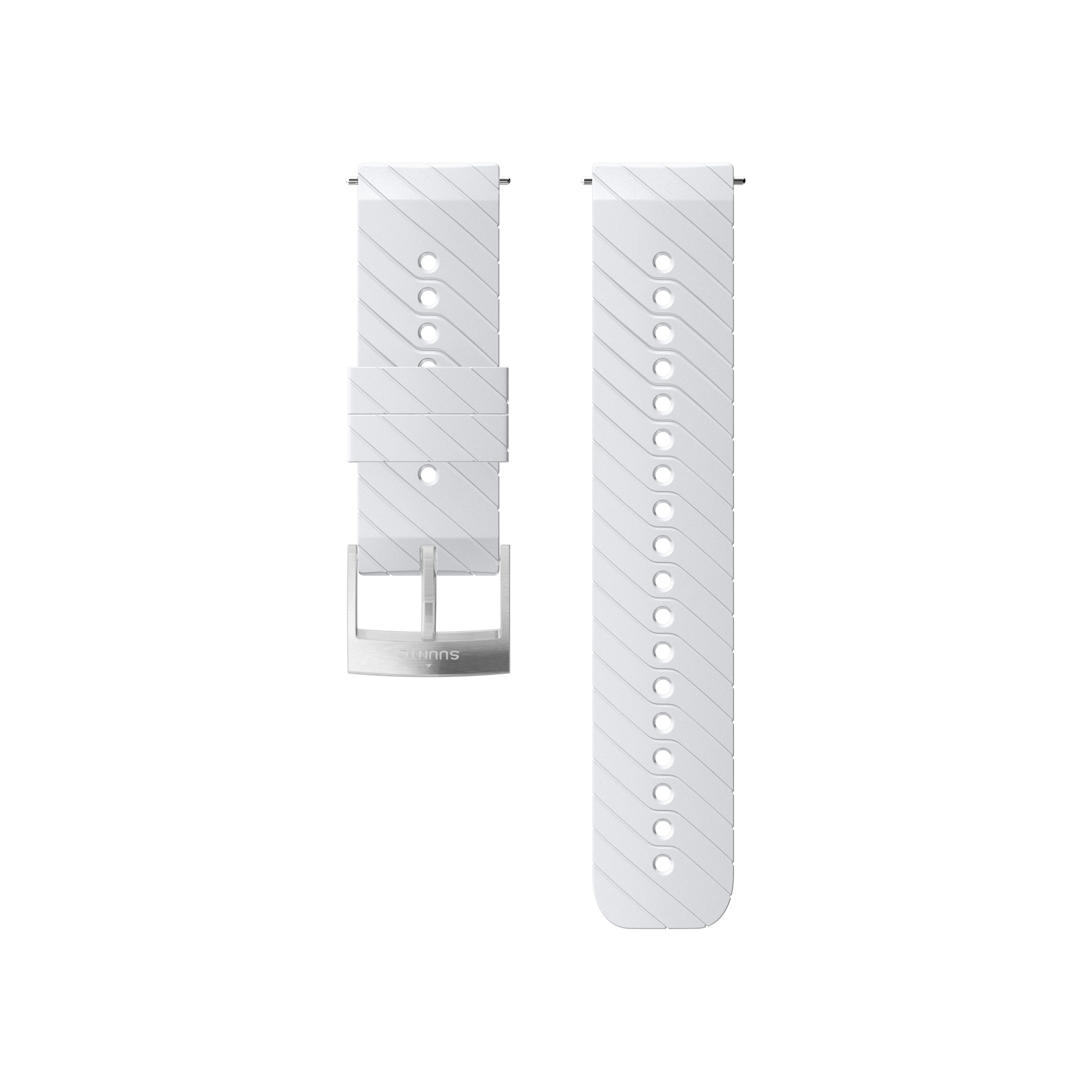 Suunto Bracelet Suunto 24mm Athletic 3 Silicone Blanc-Steel M Blanc 