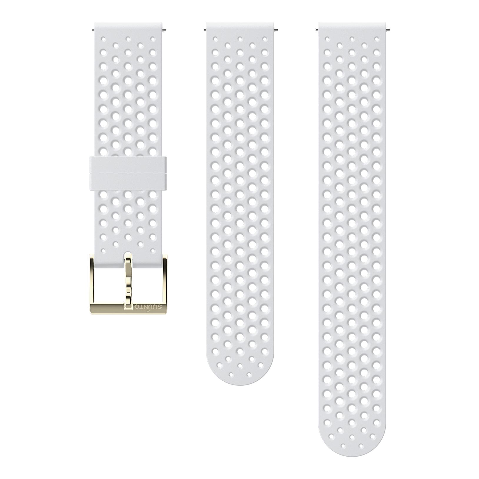 Suunto Bracelet Suunto 20mm Ath1 Silicone White Gold S+M Blanc 