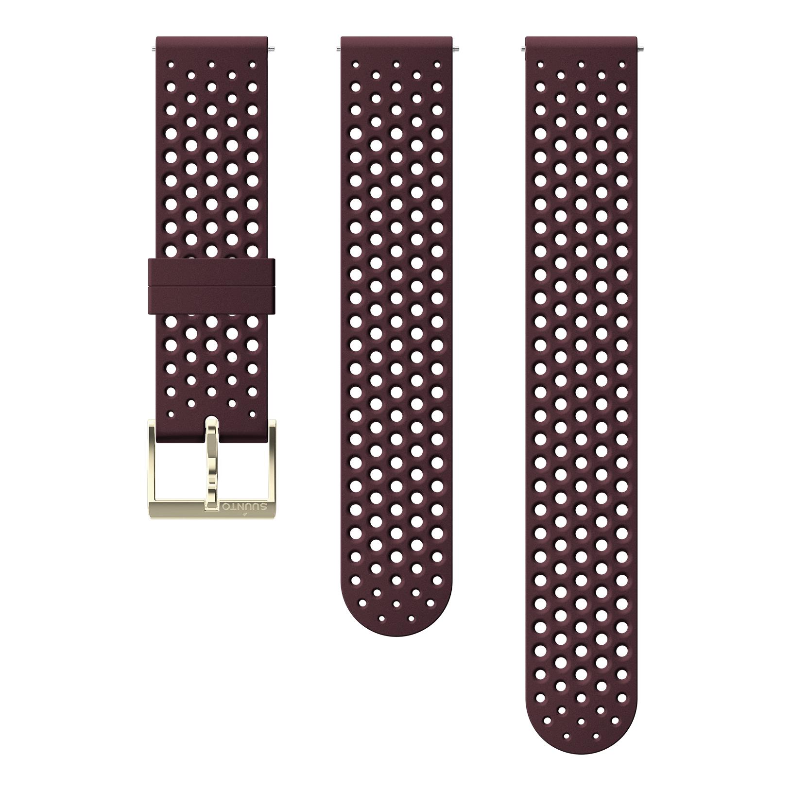 Suunto Bracelet Suunto 20mm Ath1 Silicone Burgundy Gold S+M Pourpre 