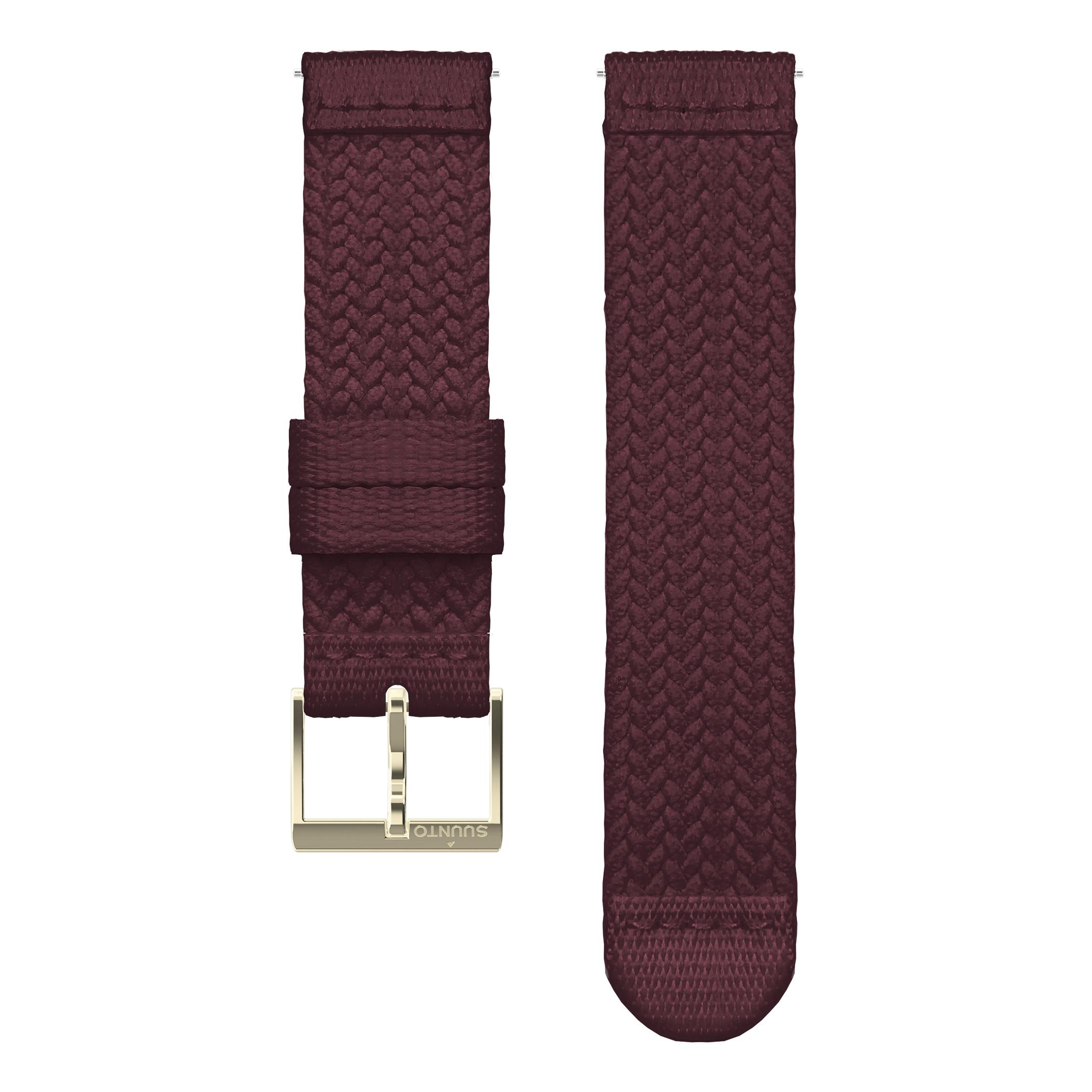 Suunto Bracelet Suunto 20mm Ath5 Braided Burgundy Gold S Bordeaux 