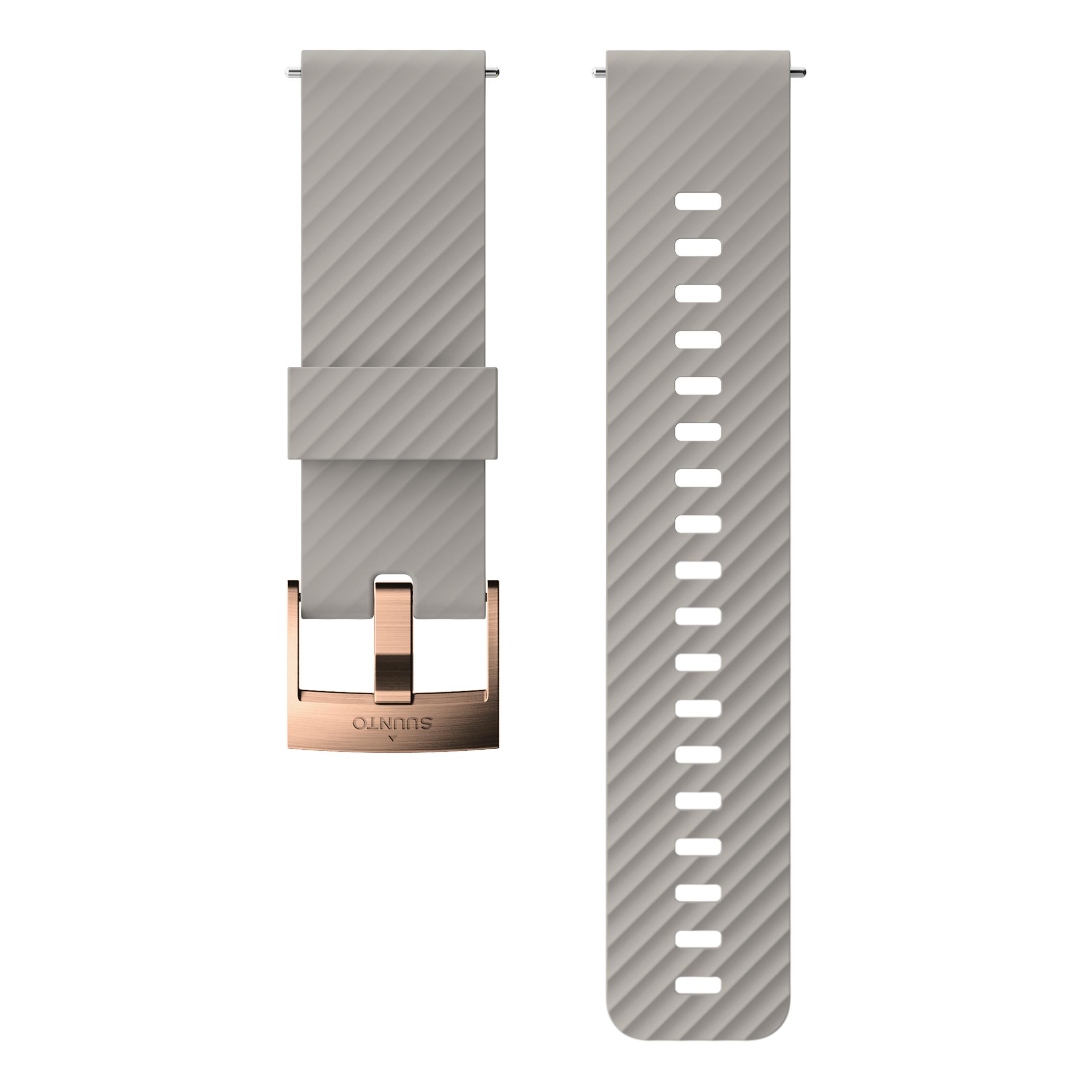 Suunto Bracelet Suunto 24mm Urb3 Silicon Sand Rosegold M Gris clair 