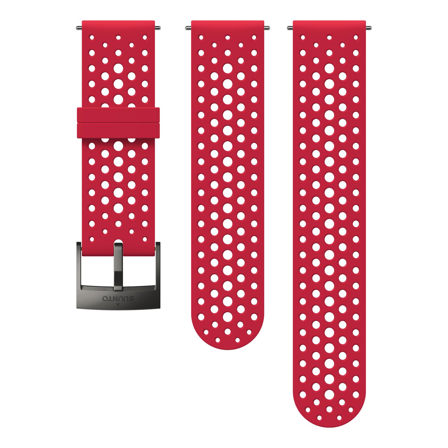 Suunto Bracelet Suunto 24 ATH1 Silicone Red-Gray S+M Rouge 
