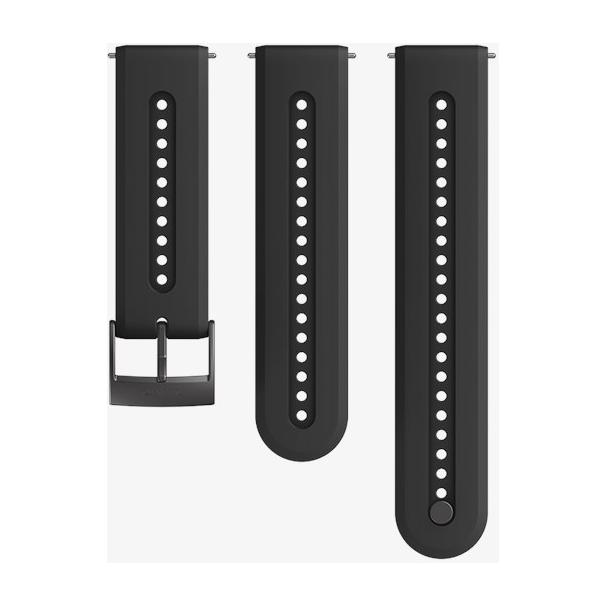 Suunto bracelet Suunto 24mm Ath7 Silicone Charcoal Black S+M Noir 