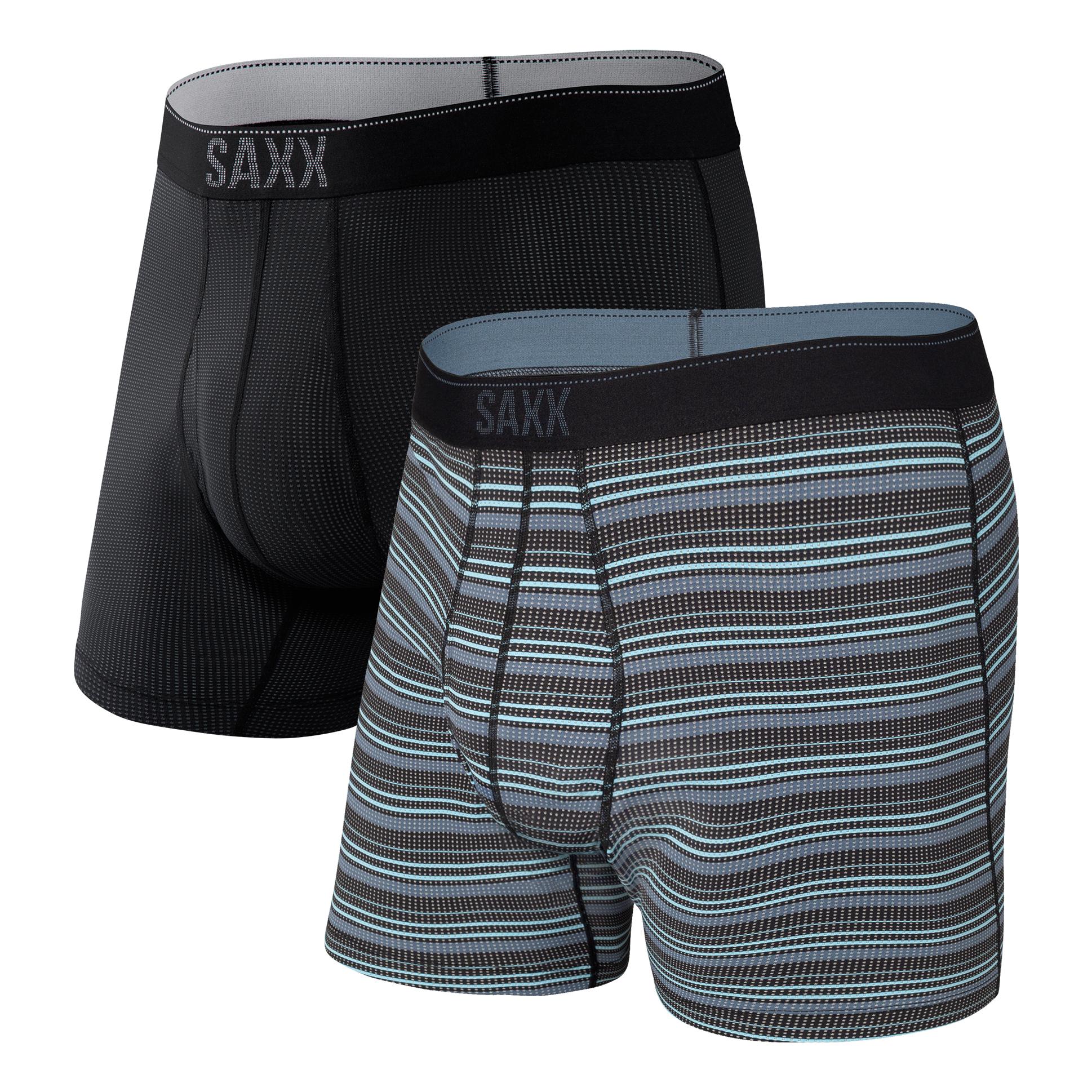 Saxx Quest Boxer Brief Fly 2 Pack Noir S 