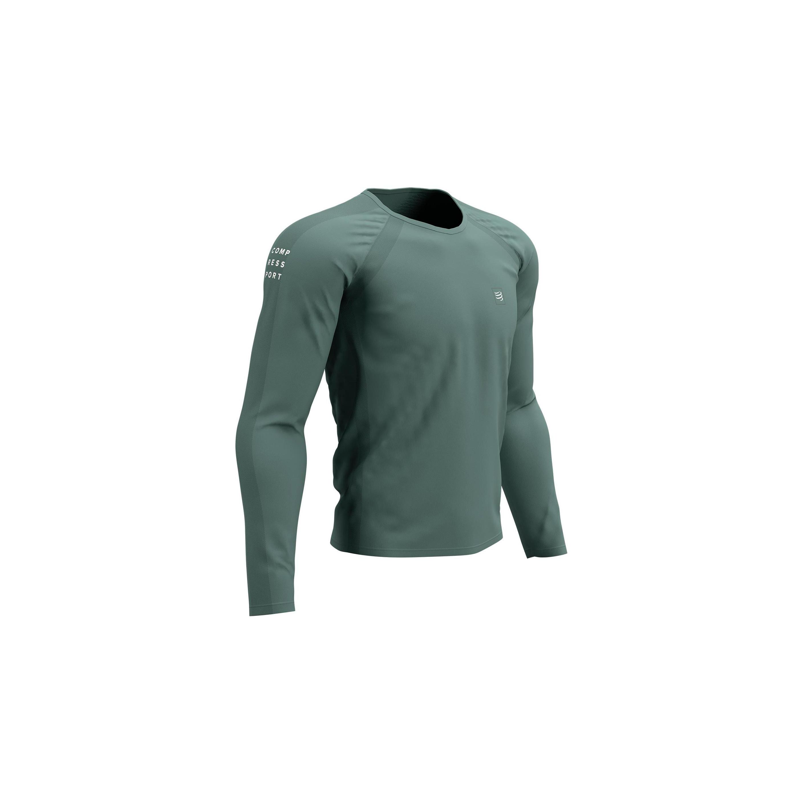 Compressport Training Tshirt Ls Vert bouteille 
