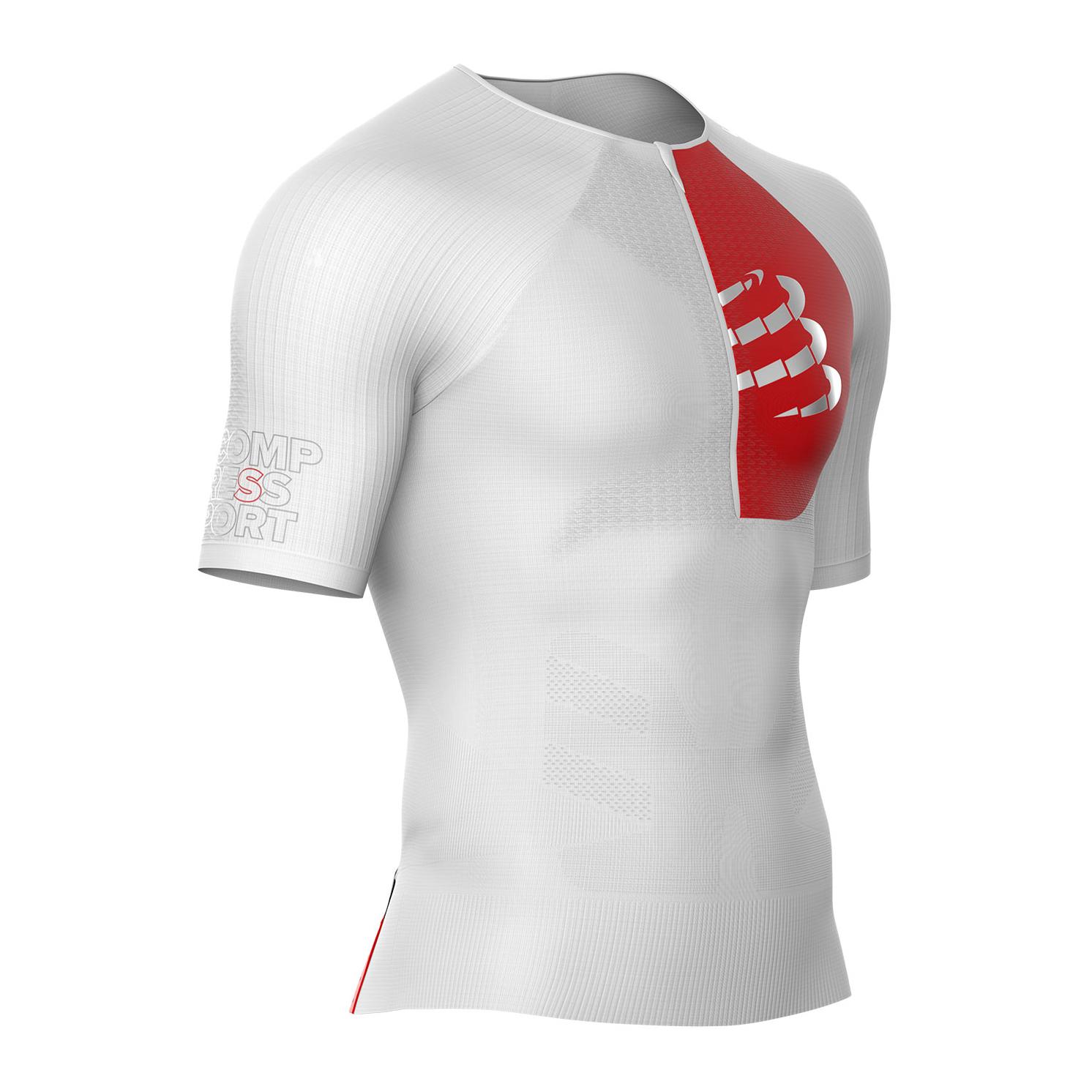 Compressport Triathlon Postural Aero SS Top Blanc L 