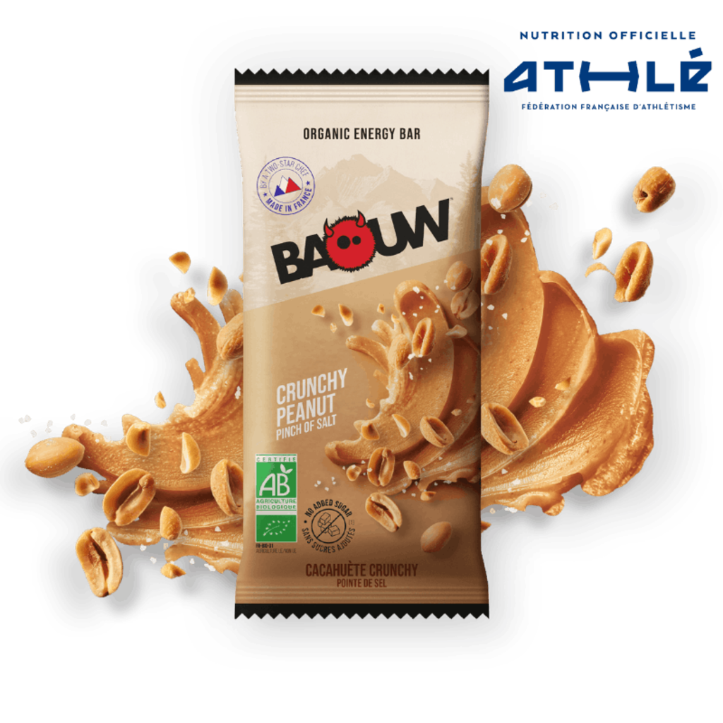 Baouw Marron Barre Energã©Tique Extra Cacahuã¨Te Crunchy Brown