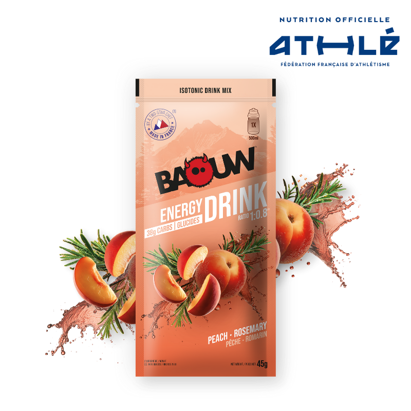 Baouw Orange Boisson Isotonique Sachet Pãªche-Romarin